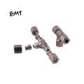 EMT Durable and high quality 74 degree JIC male thread tee flare fitting compression connectors